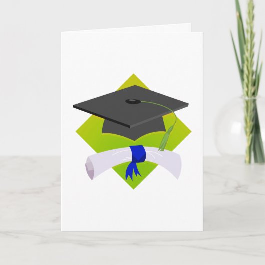 Het Pet & het Diploma van afstuderen Kaart (Voorkant)