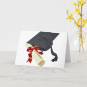 Het Pet & het Diploma van afstuderen Kaart (Gele Bloem)