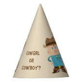 Het Pet van Cowgirl of Cowboy Gender onthulling Feesthoedjes (Voorkant)