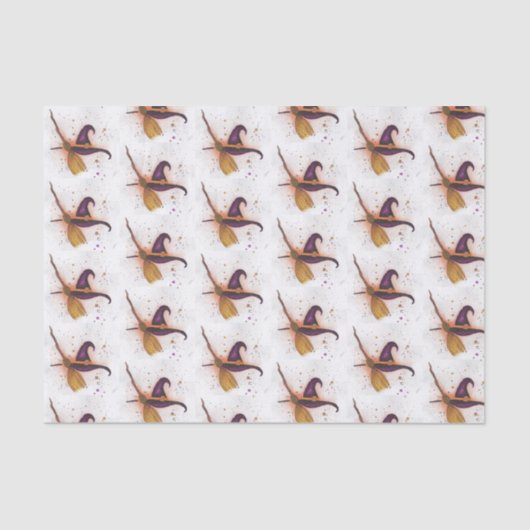 Het Pet van de heks en de bezem Tissuepapier (Voorkant)