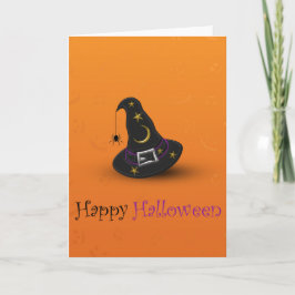 Het Pet van de Heks van Halloween met Spin Kaart