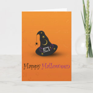 Het Pet van de Heks van Halloween met Spin Kaart