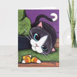 Het Pet van de Heksen van de Kat van de smoking & Kaart
