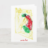 Het Pet van de kerstman Feestdagen Kaart (Voorkant)