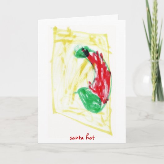 Het Pet van de kerstman Feestdagen Kaart (Voorkant)