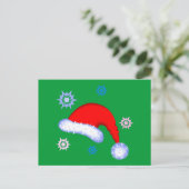 Het Pet van de Kerstman Feestdagenkaart (Staand voorkant)