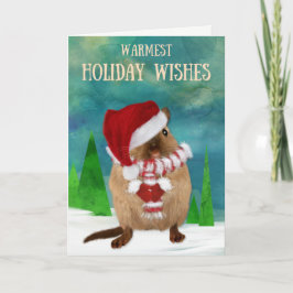Het Pet van de Kerstman van de Woestijnrat van Feestdagen Kaart