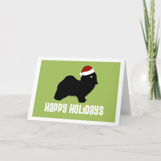 Het Pet van de Kerstman van Havanese Feestdagen Kaart (Voorkant)
