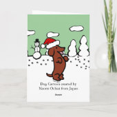 Het Pet van de Kerstman van Kerstmis van de tekkel Feestdagen Kaart (Achterkant)