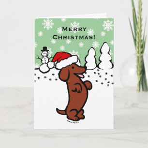 Het Pet van de Kerstman van Kerstmis van de tekkel Feestdagen Kaart