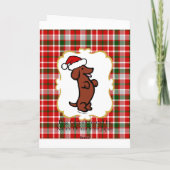 Het Pet van de Kerstman van Kerstmis van de tekkel Feestdagen Kaart (Achterkant)