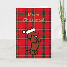 Het Pet van de Kerstman van Kerstmis van de tekkel Feestdagen Kaart
