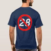 Het 'Phil' grote marineblauw 28-NIET shirt! T-shirt (Achterkant)