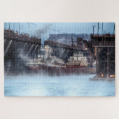 Het Philip R. Clarke-schip in twee havens in Minne Legpuzzel (Horizontaal)