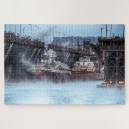 Het Philip R. Clarke-schip in twee havens in Minne Legpuzzel