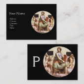 HET PHILOSOPHY-Monogram, zwart goud Visitekaartje (Voorkant / Achterkant)