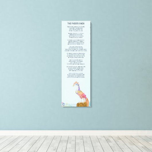 Het Phoenix Way gedicht op gewikkeld doek Canvas Afdruk (Insitu (Houten vloer))