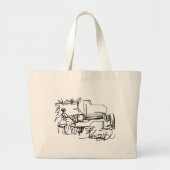 Het Pianist-thema Piano Grote Tote Bag (Voorkant)