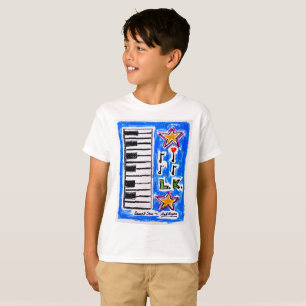 Het "Piano Shirt" voor jongens door Neil Myers T-shirt