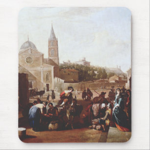 Het Piazza del Popolo in Rome door Johannes Lingel Muismat