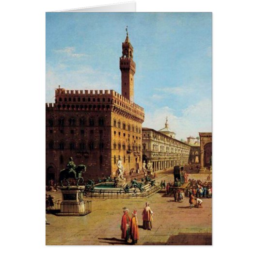 Het Piazza della Signoria in Florence (Voorkant)