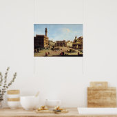 Het Piazza della Signoria in Florence Poster (Keuken)