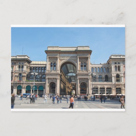 Het Piazza Duomo-plein in Milaan, Italië Briefkaart (Voorkant)