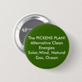 Het PICKENS-PLAN. Alternatieve Schone EnergiesSol. Ronde Button 5,7 Cm (Voorkant /achterkant)