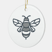 Het Pictogram van de Bij van de hommel Keramisch Ornament (Links)