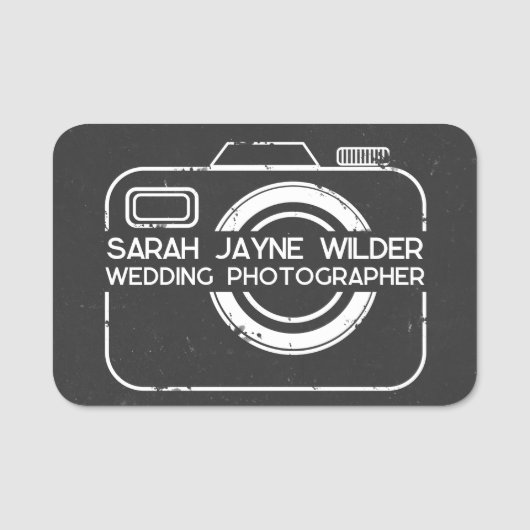 Het pictogram van de Fotografe van het huwelijk Zw Naamplaatje (Voorkant)