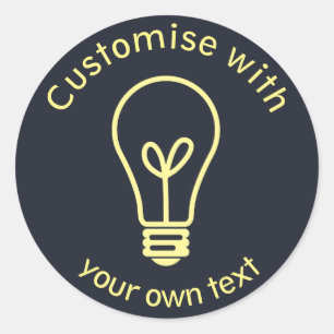 Het Pictogram van de Gloeilamp van de douane Ronde Sticker