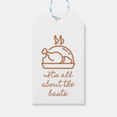 Het pictogram van Turkije over de Thanksgiving van Cadeaulabel (Voorkant)