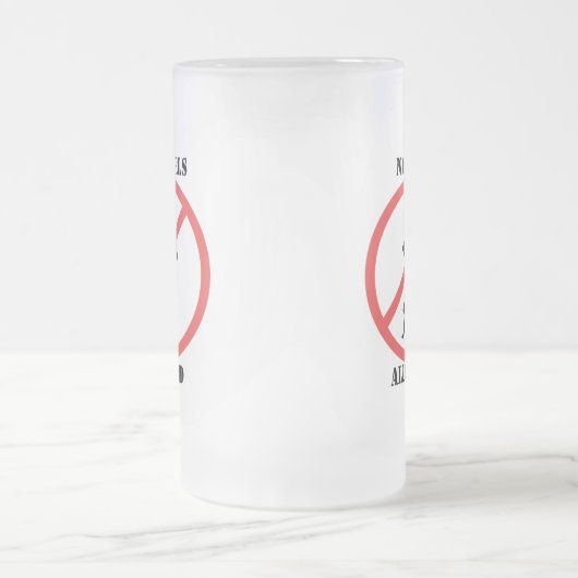 Het pictogram zonder symbool Geen meisjes toegesta Matglas Bierpul (Center)