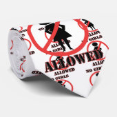 Het pictogram zonder symbool Geen meisjes toegesta Stropdas (Opgerold)