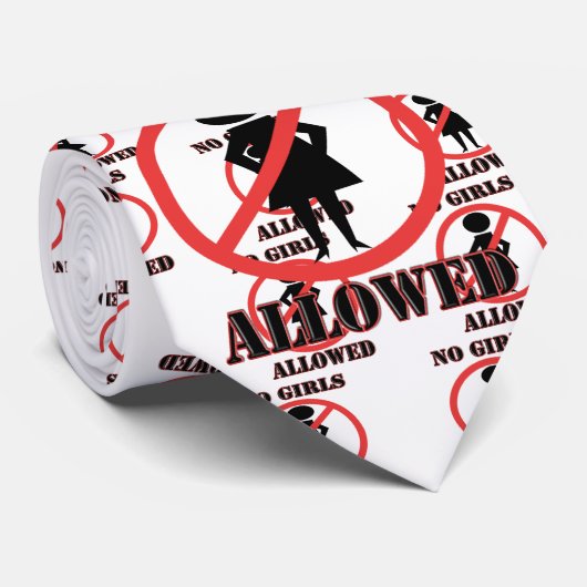 Het pictogram zonder symbool Geen meisjes toegesta Stropdas (Opgerold)