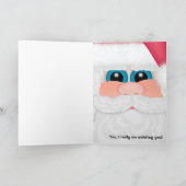 Het piepen Kerstman die op u letten Grappige Feestdagen Kaart (Binnen)