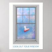 Het pingelen vliegt-kijkt uit Uw Venster Poster (Voorkant)