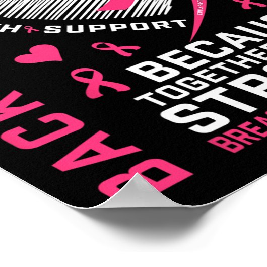 Het Pink Best Friend Breast Cancer Awareness Shirt Poster (Hoek)