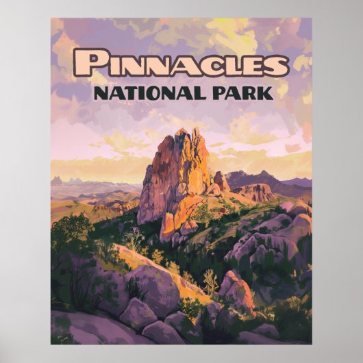 Het Pinnacles National Park in Californië Poster (Voorkant)