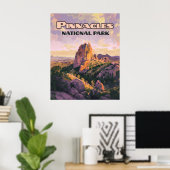 Het Pinnacles National Park in Californië Poster (Thuiskantoor)