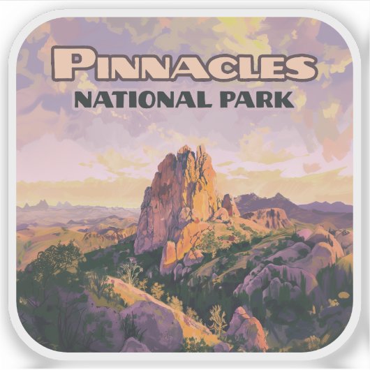 Het Pinnacles National Park in Californië Sticker (Voorkant)