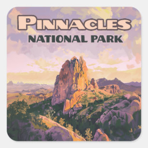 Het Pinnacles National Park in Californië Vierkante Sticker