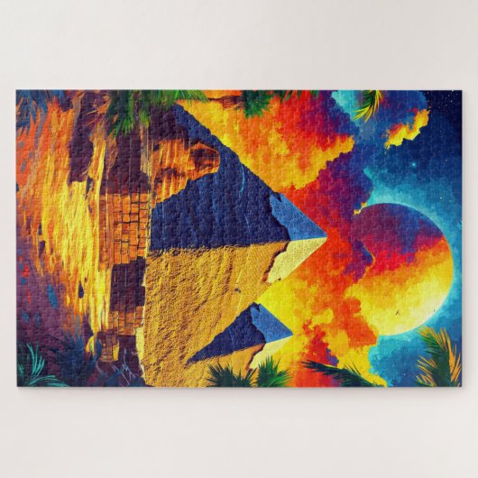 Het piramidecomplex van Gizeh. Caïro, Egypte. Legpuzzel (Horizontaal)