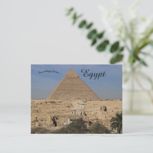 Het piramidecomplex van Gizeh in Egypte Briefkaart (Staand voorkant)