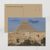 Het piramidecomplex van Gizeh in Egypte Briefkaart (Voorkant / Achterkant)