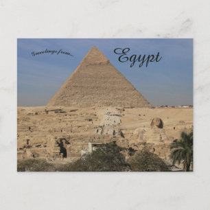 Het piramidecomplex van Gizeh in Egypte Briefkaart