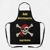 Het Pirate Ontwerp geeft en voegt tekst, Schort to (Voorkant)