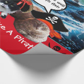 HET PIRATEN VAN DE KATTEN VAN DE PIRAAT EN SCHIP I CADEAUPAPIER (Hoek)