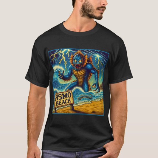 HET PISMO BEACH TERROR T-SHIRT. T-SHIRT (Voorkant)