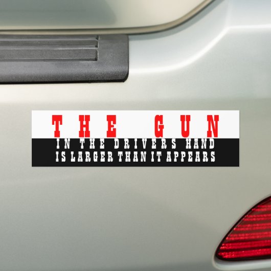 Het pistool bumpersticker (Op auto)